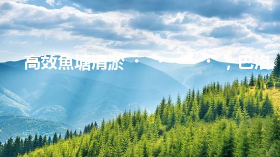 高效魚塘清淤，巴洛仕設備助力生態(tài)養(yǎng)殖